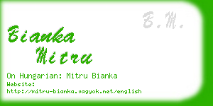 bianka mitru business card